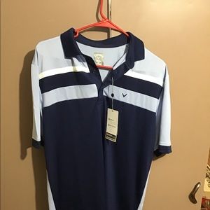 NWT Callaway Light Blue Golf Shirt